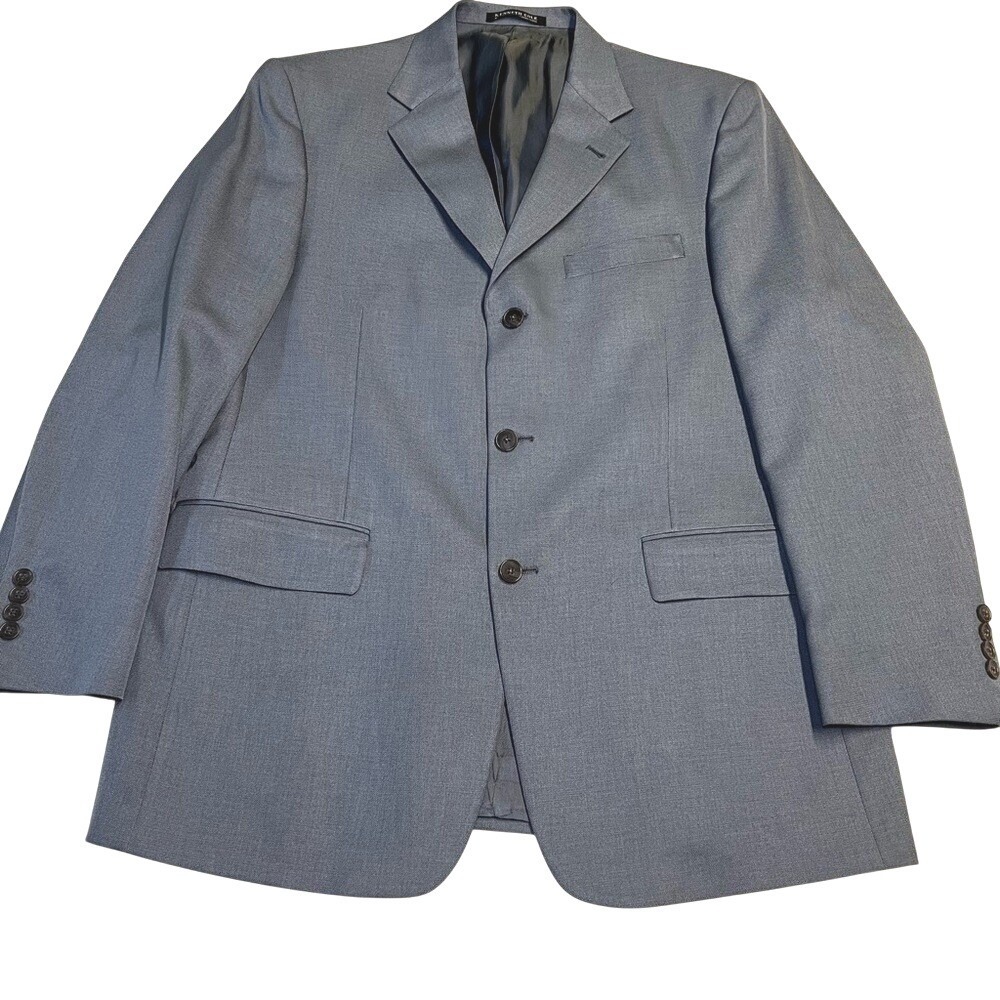 Kenneth Cole New York Men's Gray Blazer Suit Jacket 42R 3 Button